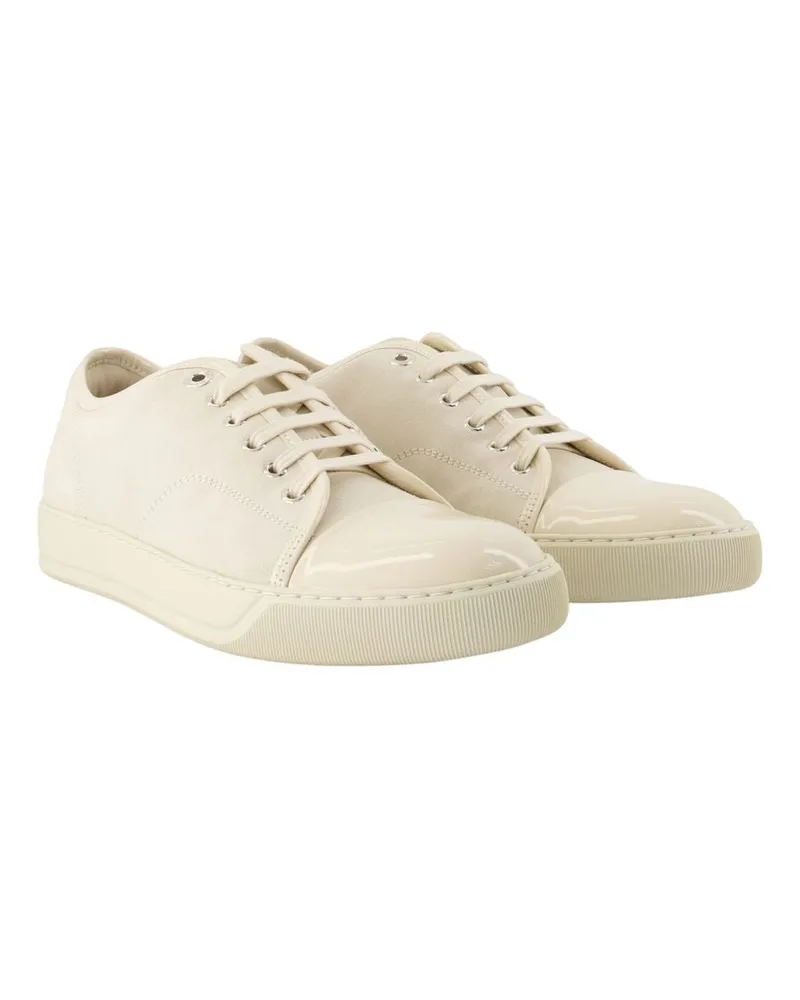 Lanvin Men's Dbb1 Sneakers -  Leather White Calfskin Shoes White