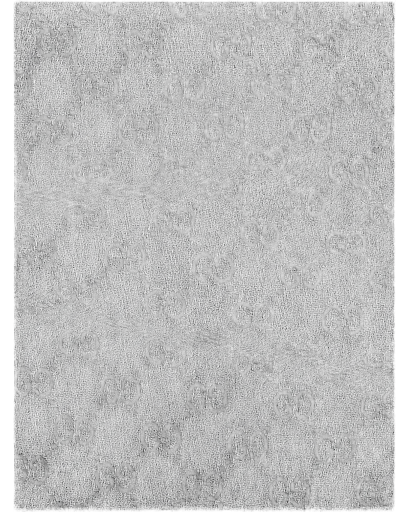 Gucci Men's Gray Wool Scarf Gray
