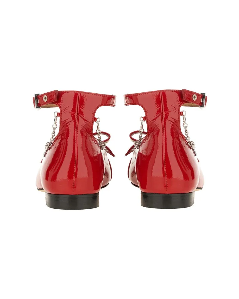 Ganni Ballerina Flat — Red Red