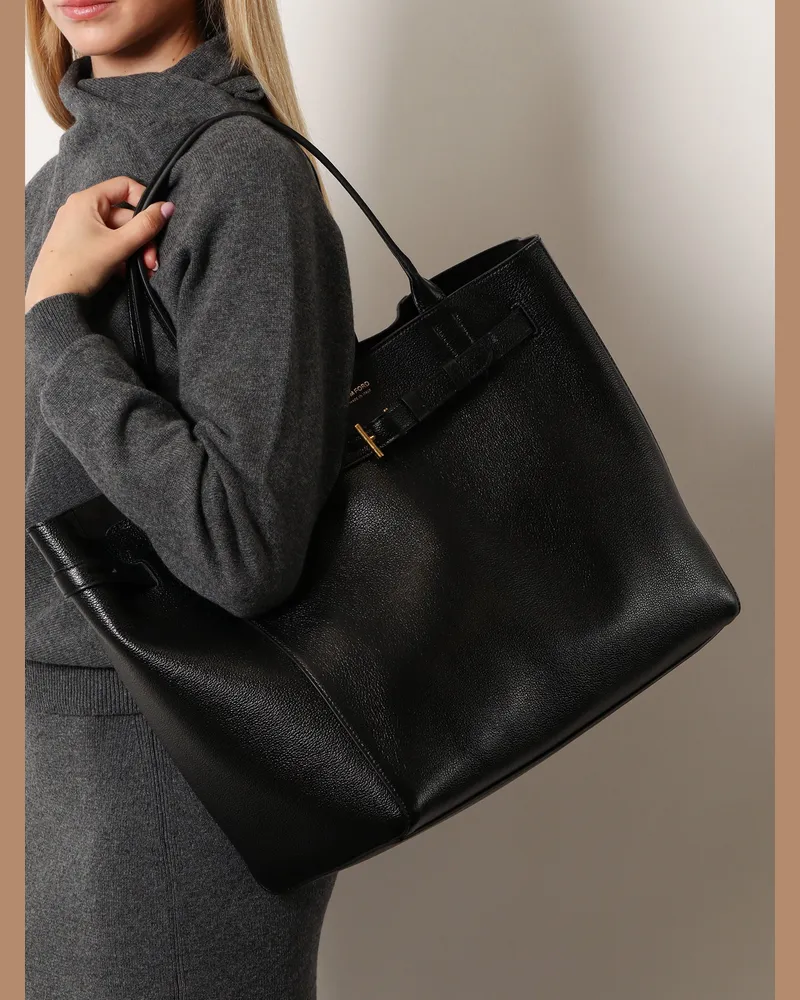 Tom Ford Women's Leather Shoulder Bag Black Black