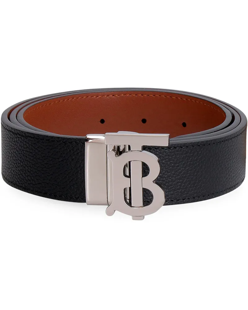 Burberry Reversible Leather Belt — Black Black