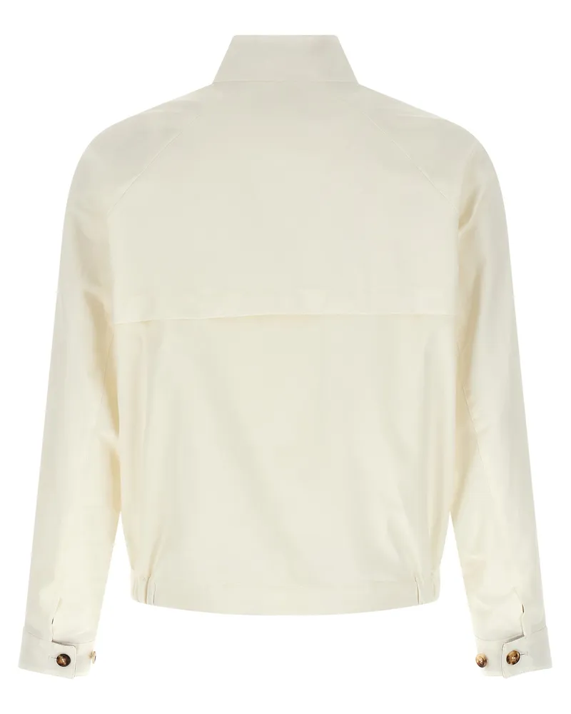 Brunello Cucinelli Men's White Cotton Full-Length Jacket Clothing White
