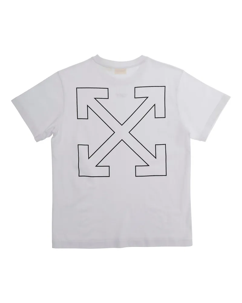 OFF-WHITE Logo-Stamped Cotton T-Shirt — Multicolor Multicolor