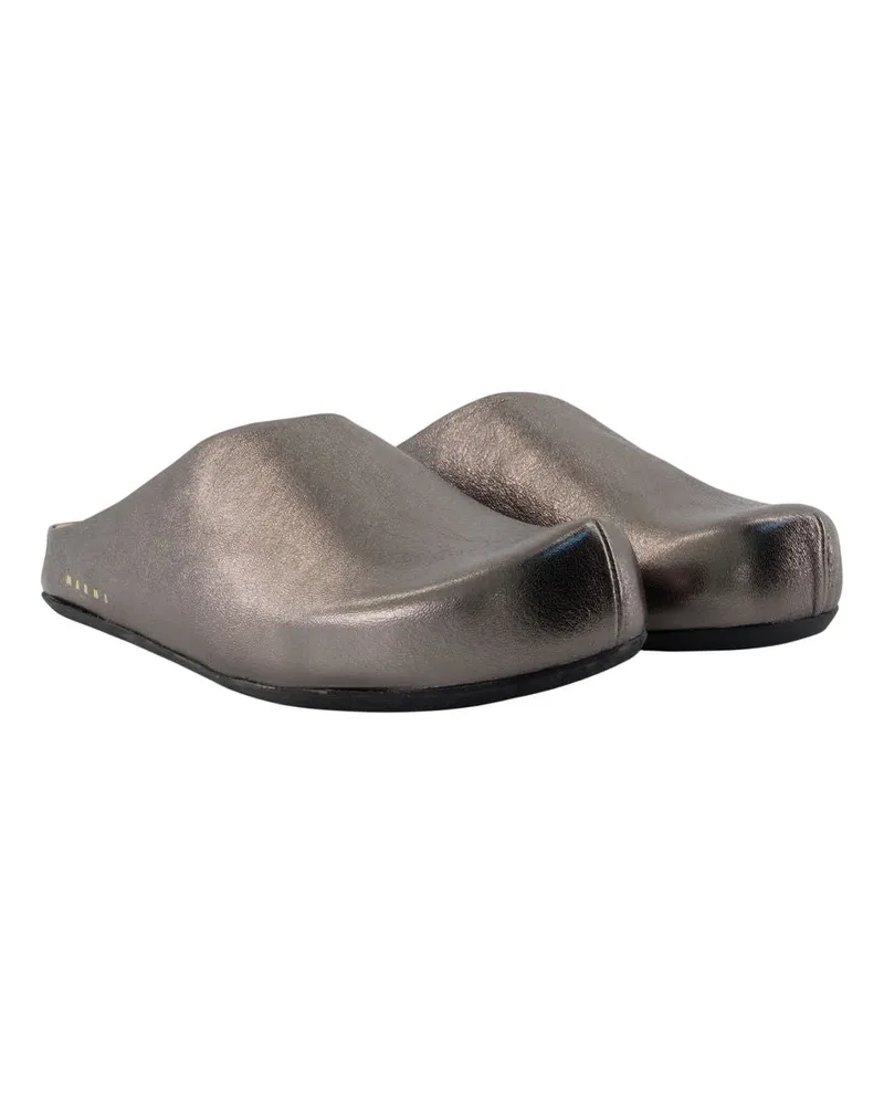 Marni Men's Fussbett Sabots -  Synthetic Silver Shoes Flat-Shoes Silver