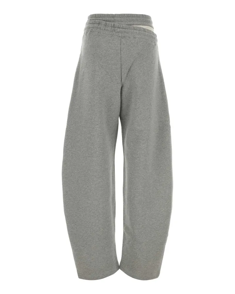 ATTICO Women's Melange Grey Cotton Joggers Exterior: Pantaloni Trousers Gray