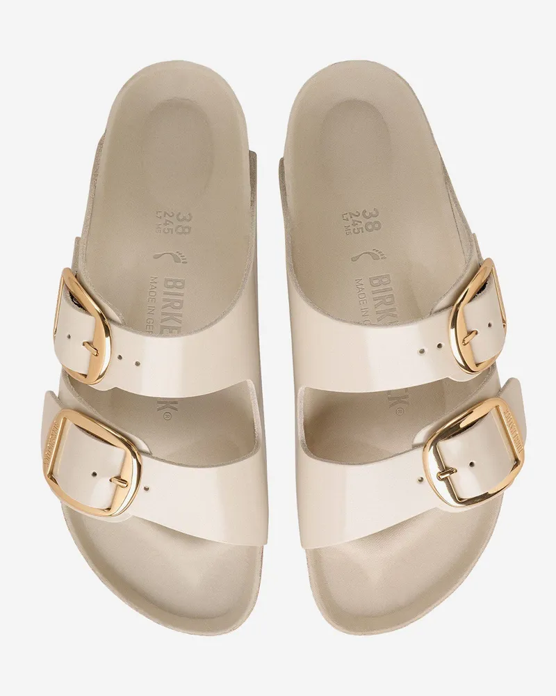 Birkenstock Unisex Sandals Arizona Big Buckle Light Beige Leather Beige