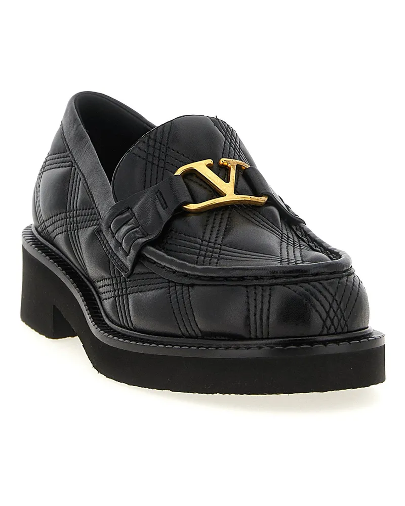 Valentino Garavani Quilted Leather Loafer — Black Black