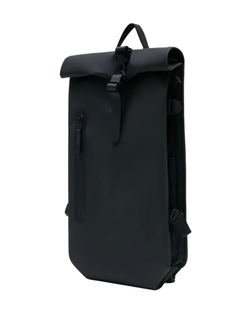 RAINS Unisex Backpack Black Synthetic Black
