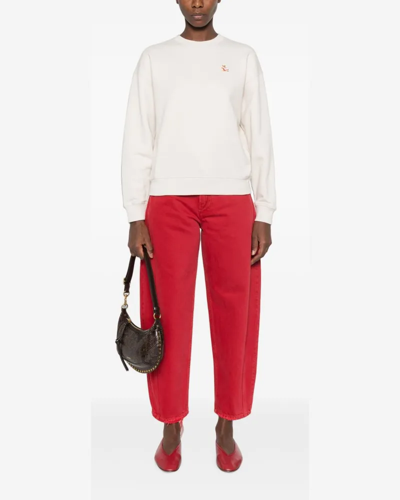 Kitsuné Chillax Fox Sweatshirt — Beige Beige