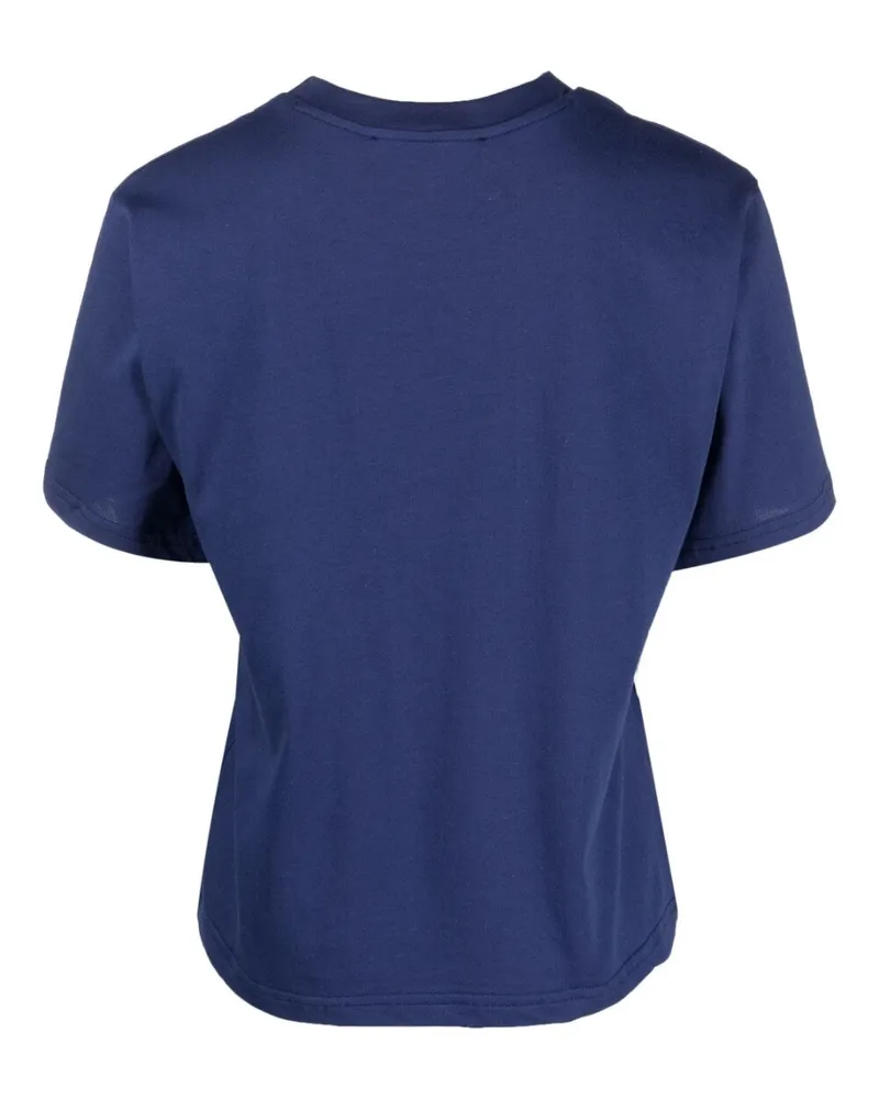 Peuterey Graffiti-Print Cotton T-Shirt — Blue Blue