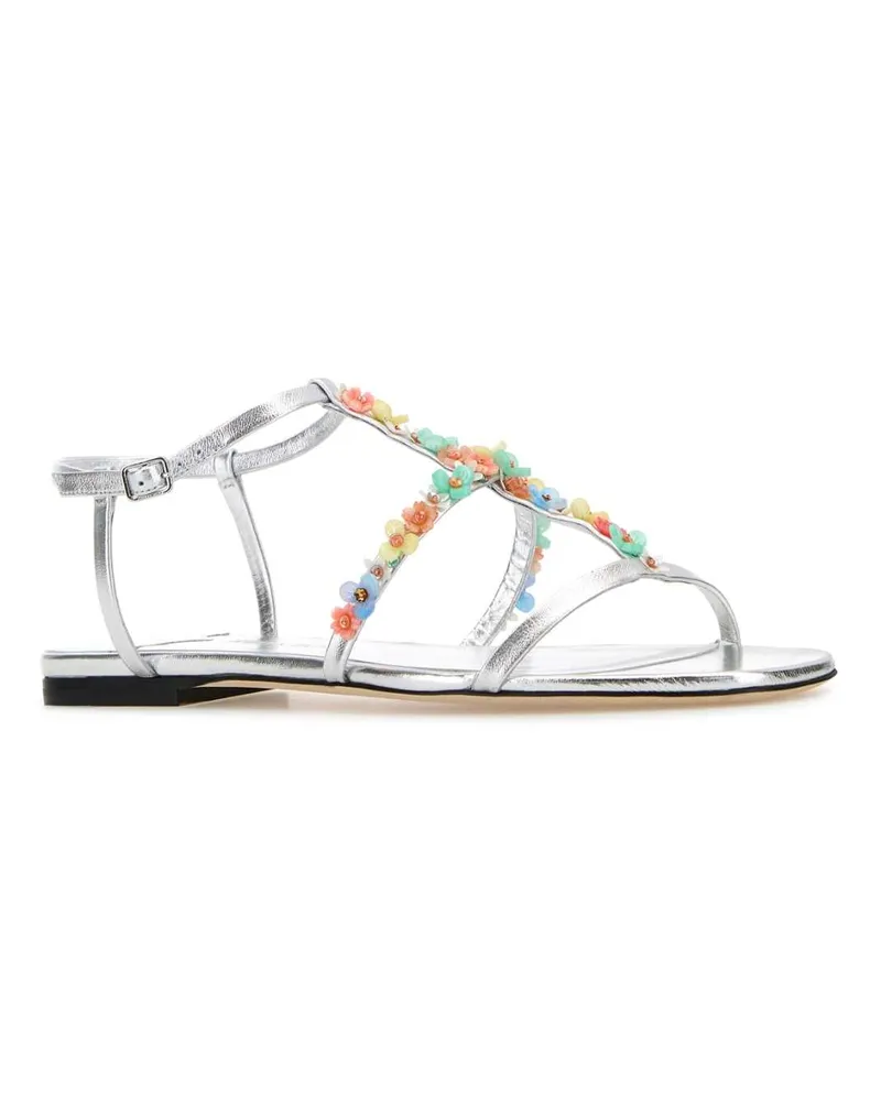 Jimmy Choo Women's Silver Nappa Leather Daisy Sandals Silvermulti Sandali Silver