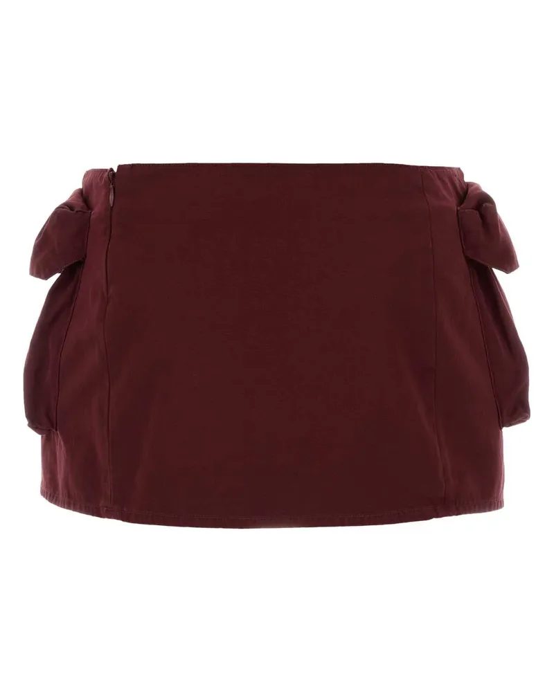 Miu Miu Women's Burgundy Cotton Mini Skirt Amaranto Exterior: Gonne Burgundy