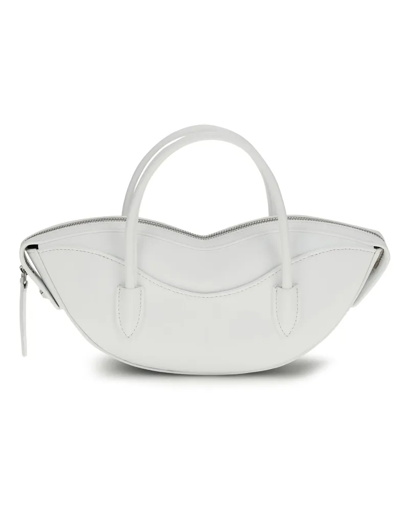 Fiorucci Women's Shoulder Bag Mini Lips White Calf Leather Handbags Hand White