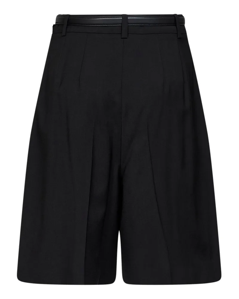 Max Mara Women's Bermuda Shorts Mstadorno Black Virgin Wool Black