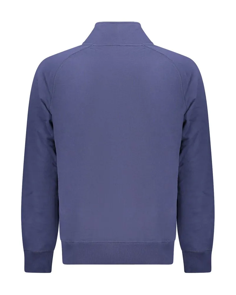 Timberland Half-Zip Cotton Sweatshirt — Blue Blue