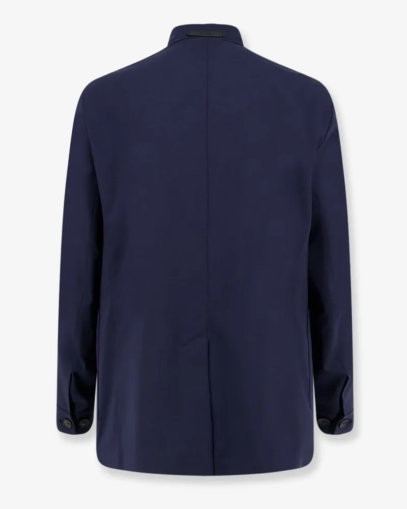 Hevò Men's Jacket Casalvecchio Blue Wool-Blend Polyester Navy