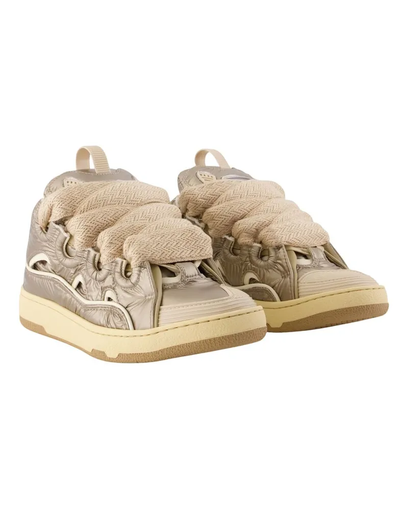 Lanvin Women's Curb Sneakers -  Synthetic Beige Shoes Beige