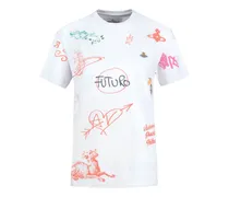 Unisex Logo-Print Cotton T-Shirt White