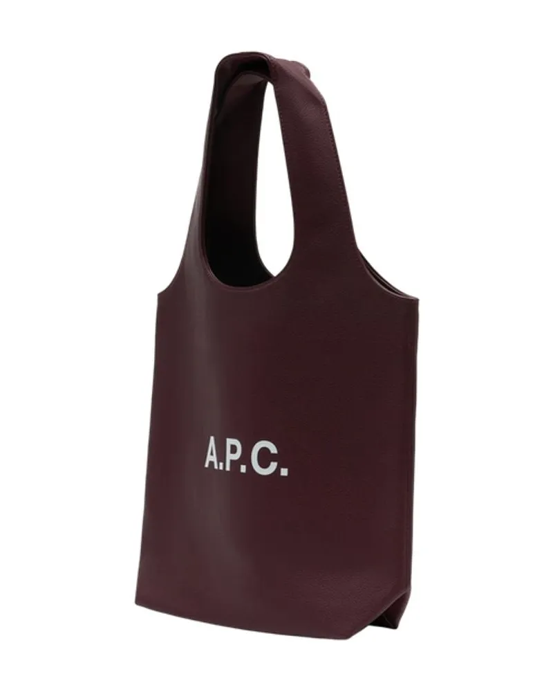 A.P.C. Women's Ninon Small Shopper Bag -  Synthetic Burgundy Totes-Shopping-Bags Burgundy