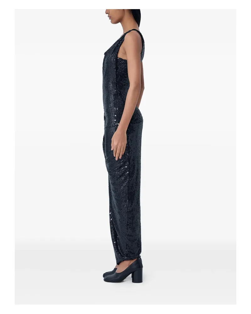 Vivienne Westwood Cowl Neck Sequined Dress — Black Black