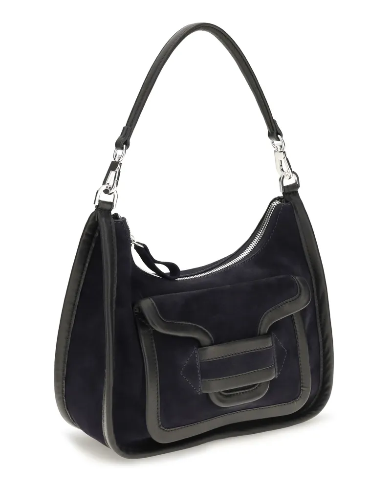 Pierre Hardy Women's Alpha Day Miss Leather Shoulder Bag Navy-Black Calf Bos Taurus Navy