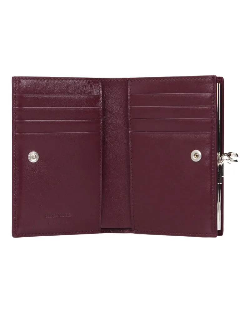 Jil Sander Women's Red Leather Wallet Burgundy
