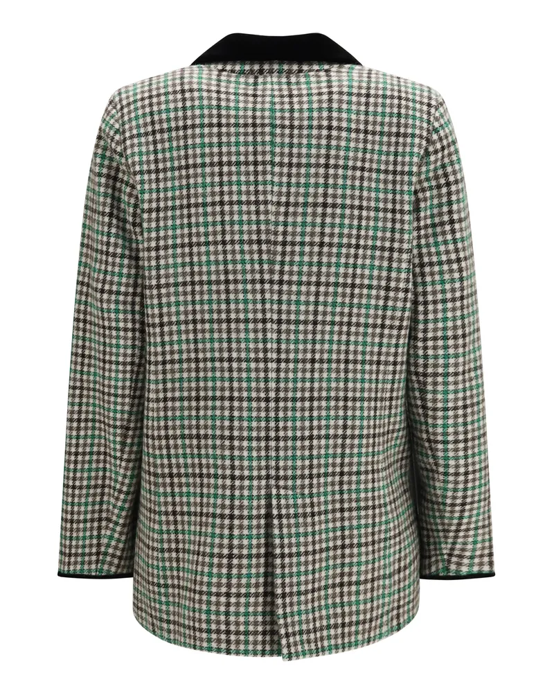 forte_forte British Check Blazer — Green Green
