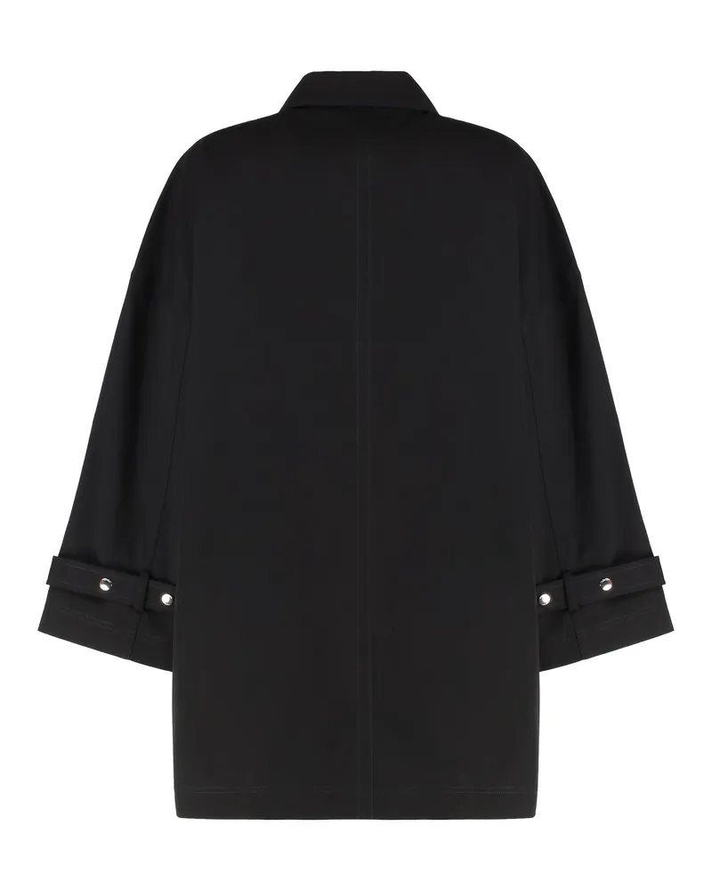 Totême Women's Organic Cotton Trench Coat Black & Raincoats Black
