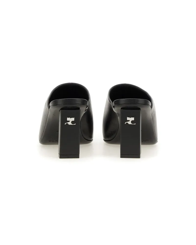 Courrèges Goat Leather Mule — Black Black