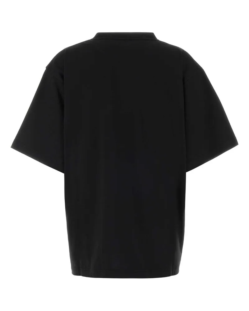 Balenciaga Black Exterior: Cotton T-Shirt T-shirts And Polos Black