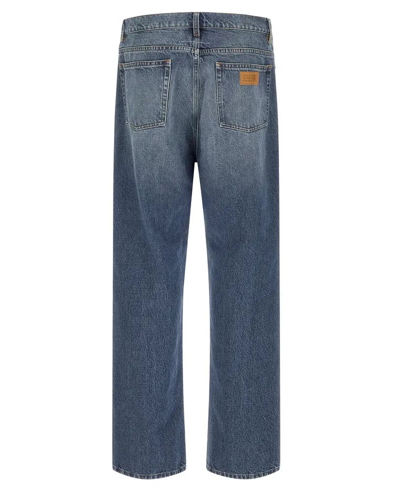 Maison Margiela Straight-Leg Cotton Jeans — Blue Blue