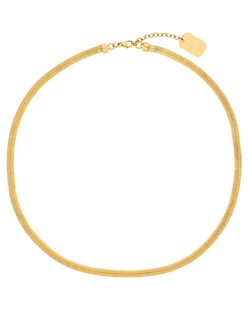 Saint Laurent Chain Brass Necklace — Gold Gold