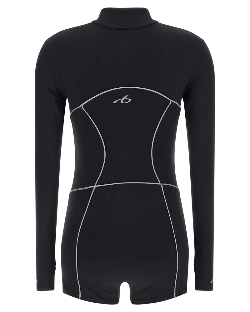 Balenciaga Reflective-Piped Techwear Bodysuit — Black Black