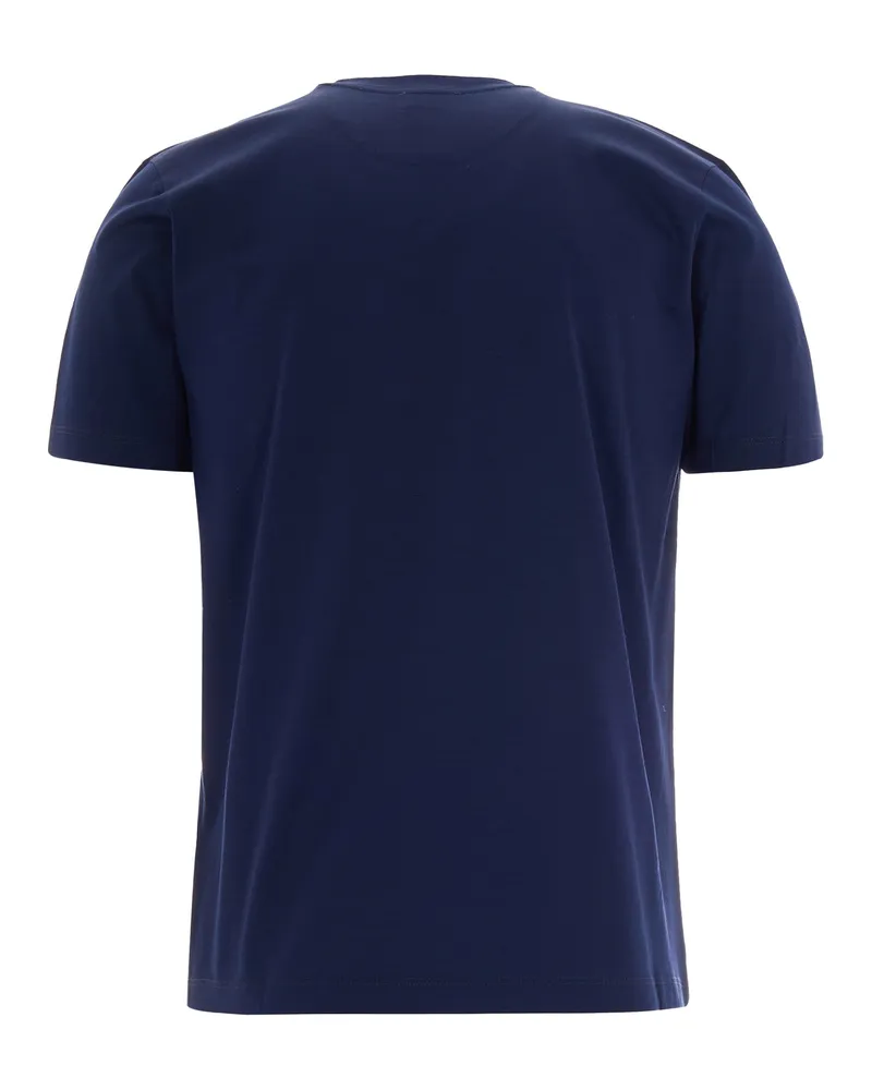 Paul & Shark Men T-Shirt Jersey Shark Embroidery Blue Cotton T-Shirts And Polos Navy