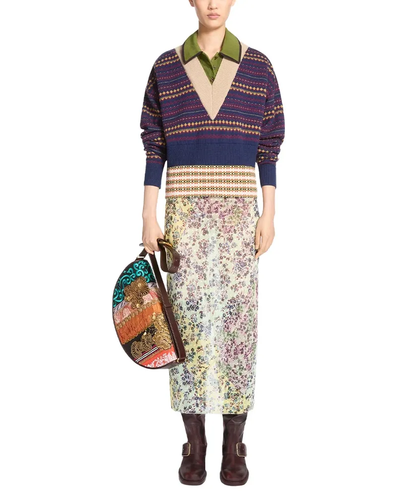 Dries van Noten Jacquard Knit Sweater 