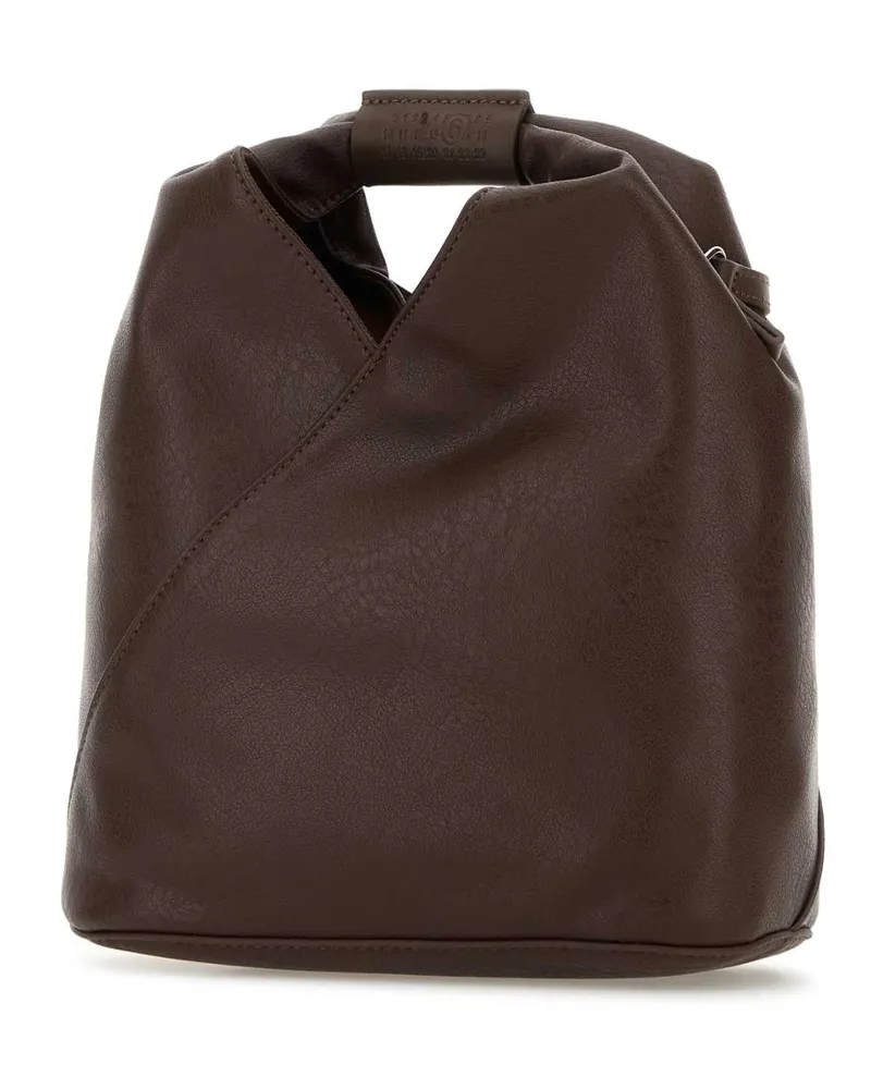 Maison Margiela Women's Chocolate Synthetic Leather Japanese Handbag Cocoa Brown Borse A Mano Bag Brown