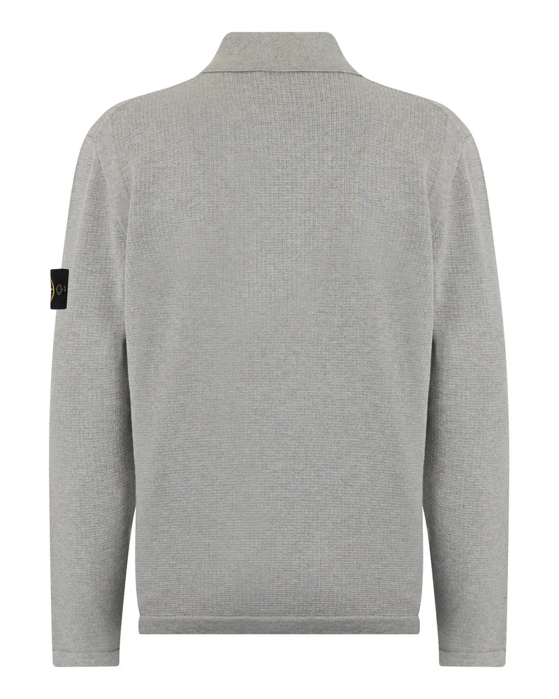 Stone Island Men's Polo Sweater Grey Cotton Shirts T-shirts And Polos Gray
