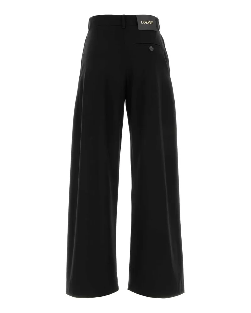 Loewe S359y04xi3 Black Exterior: Wool Pantaloni Trousers Black