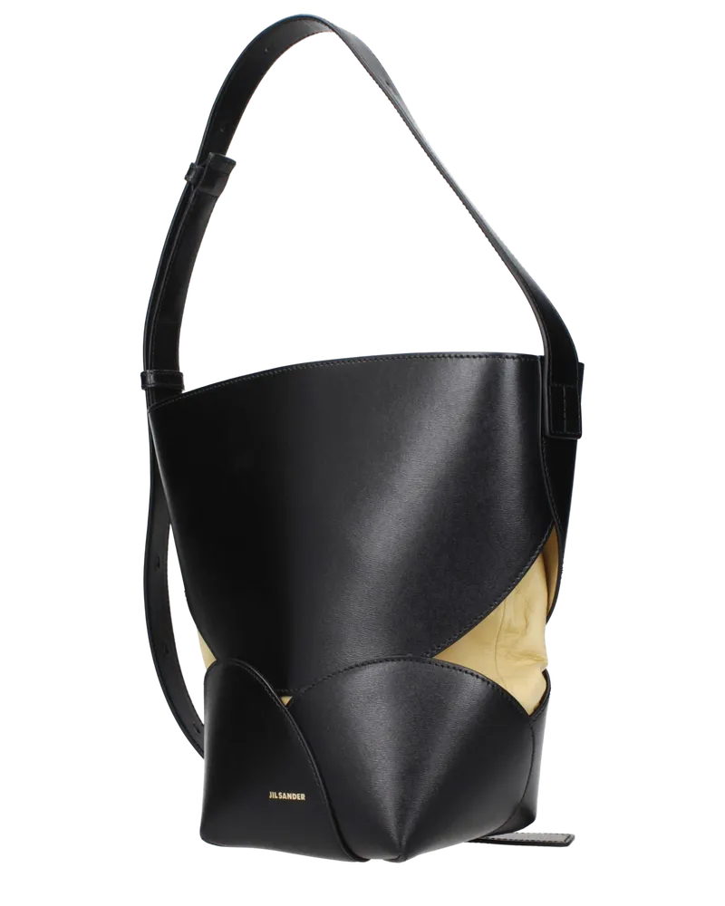 Jil Sander Women's Black Leather Crossbody Bag Black