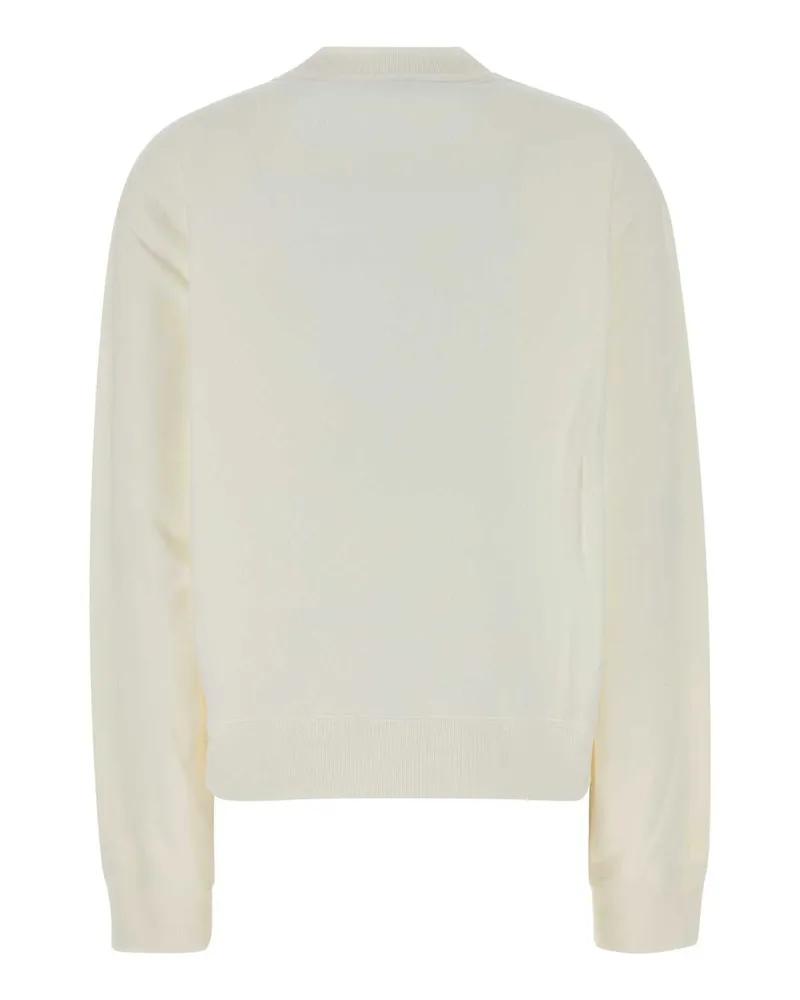Prada Women's White Cotton Sweatshirt Bianco Exterior: Felpe Sweater White