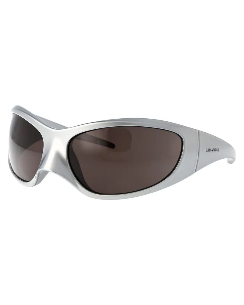 Balenciaga Women's Sunglasses Bb0252s Silver-Grey Acetate Silver-Silver-Grey Silver/silver/grey Silver