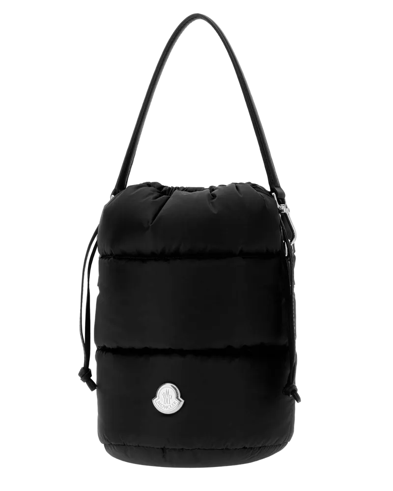 Moncler Women's Black Nylon Caradoc Bucket Bag 999 Borse A Secchiello Black