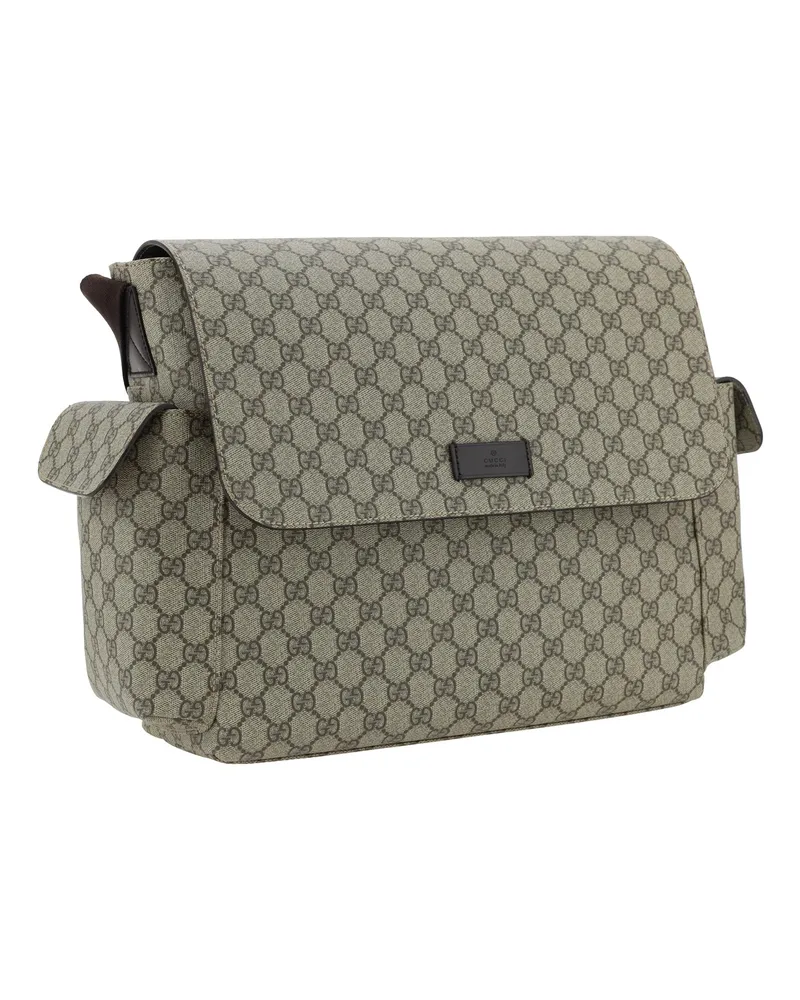 Gucci GG Supreme Jacquard Shoulder Bag — Beige Beige