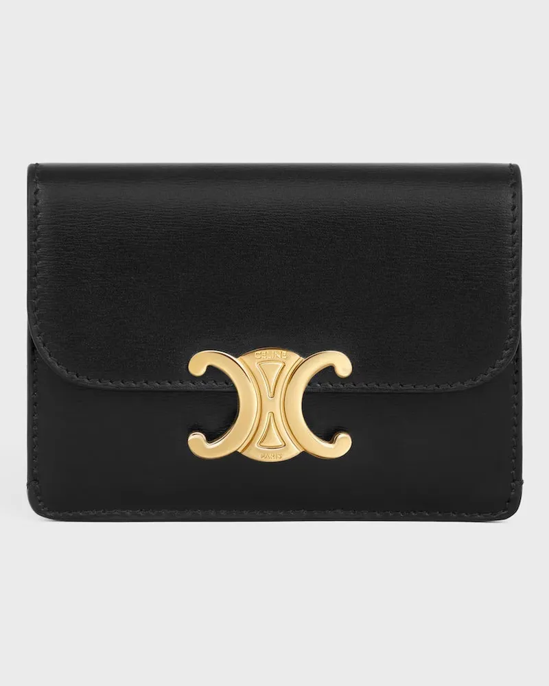 Celine Gold-Plated Hardware Card Case — Black Black