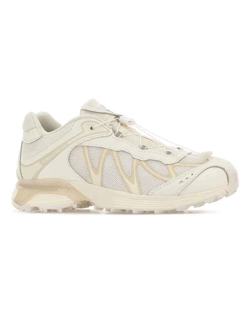 Salomon Unisex Two-Tone Multicolor Mesh And Synthetic Leather Xt-Whisper Sneakers Vanillaice-Almondmilk-Vanillaice Vanillaice/almondmilk/vanillaice White