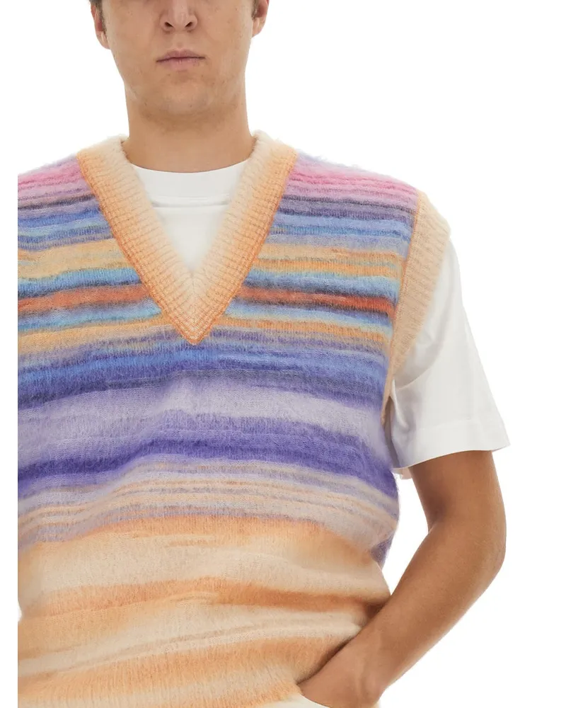 Missoni Multicolor Wool-Blend Knit Vest — Multicolor Multicolor