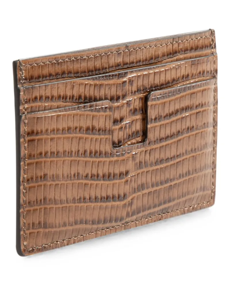 Tom Ford Men's Wallet T Line Brown Calf Leather & Cardholders Brown