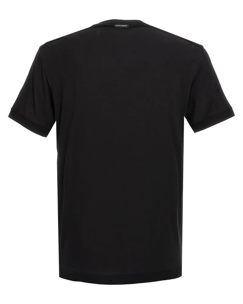 Dolce & Gabbana Stretch Viscose T-Shirt — Black Black