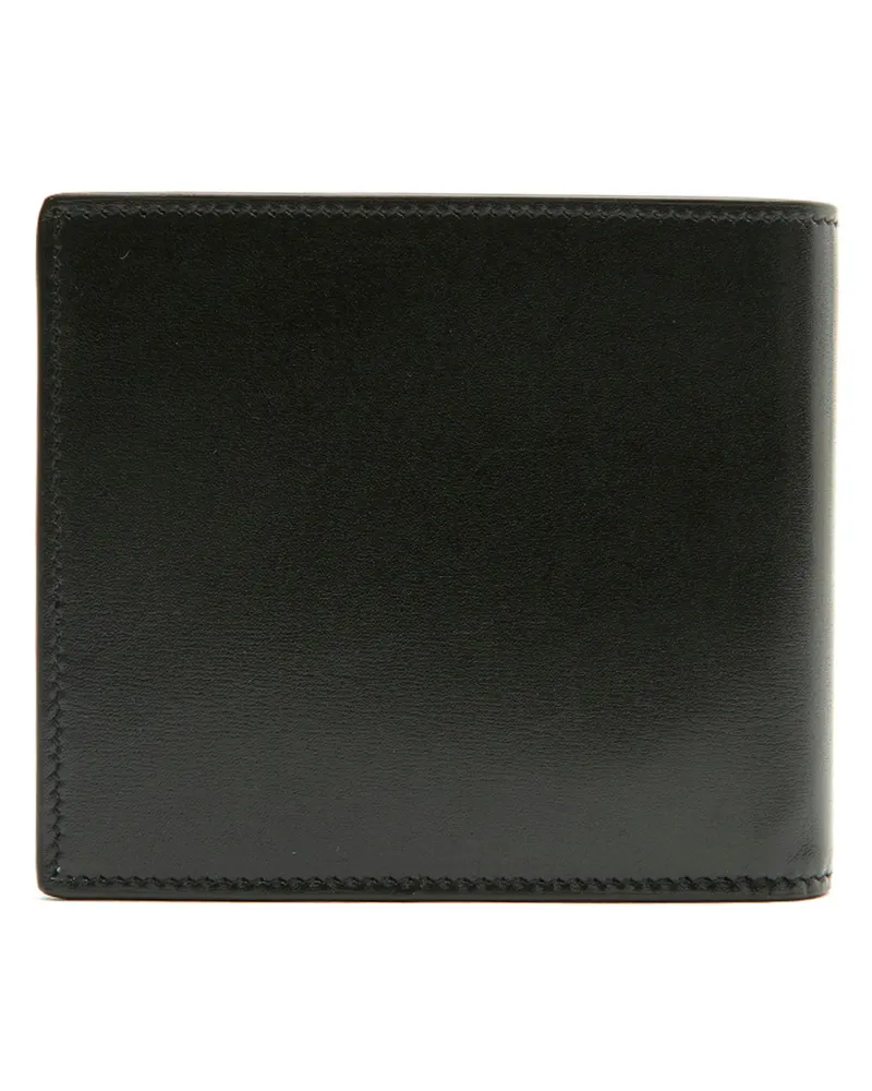 Saint Laurent Logo-Embossed Leather Wallet — Black Black