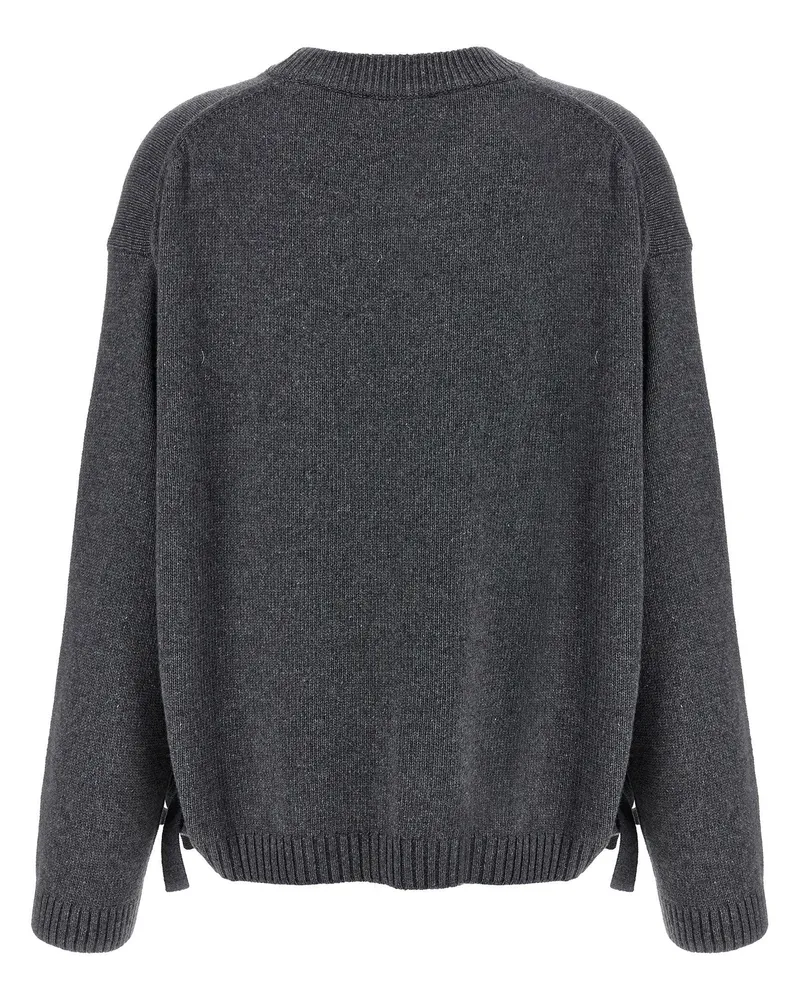 Ganni Side Laces Sweater — Charcoal Charcoal